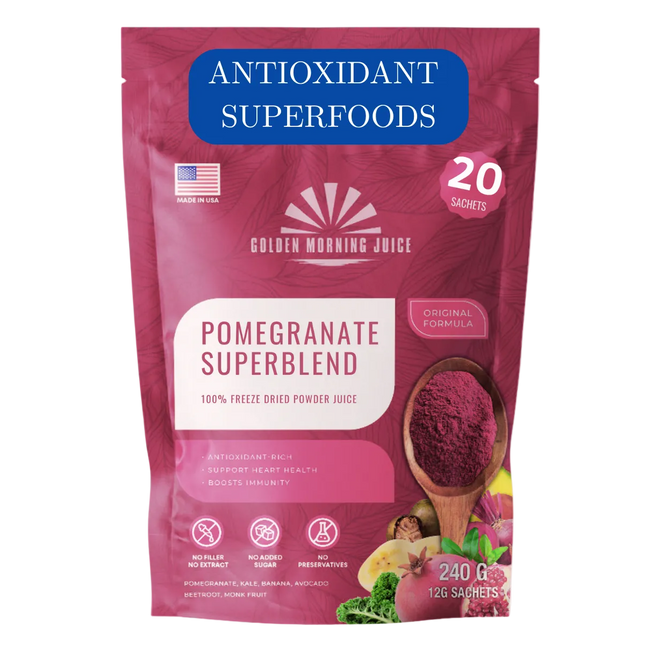 Golden Morning Juice – Pomegranate Superblend (20 Sachets)Freeze-Dried