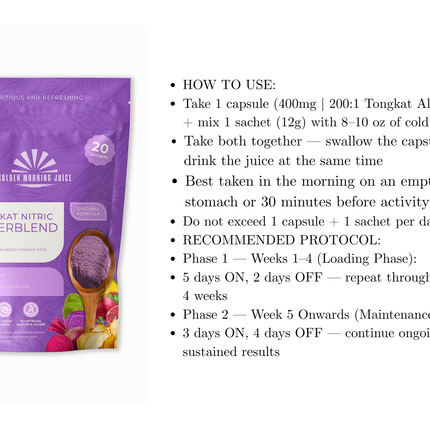 Tongkat Nitric Superblend — A 40+ Men's Daily Juice Formula