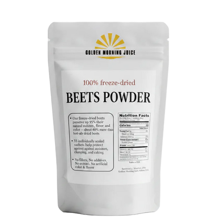 Beets Powder Pouch with Golden Morning Juice Logo